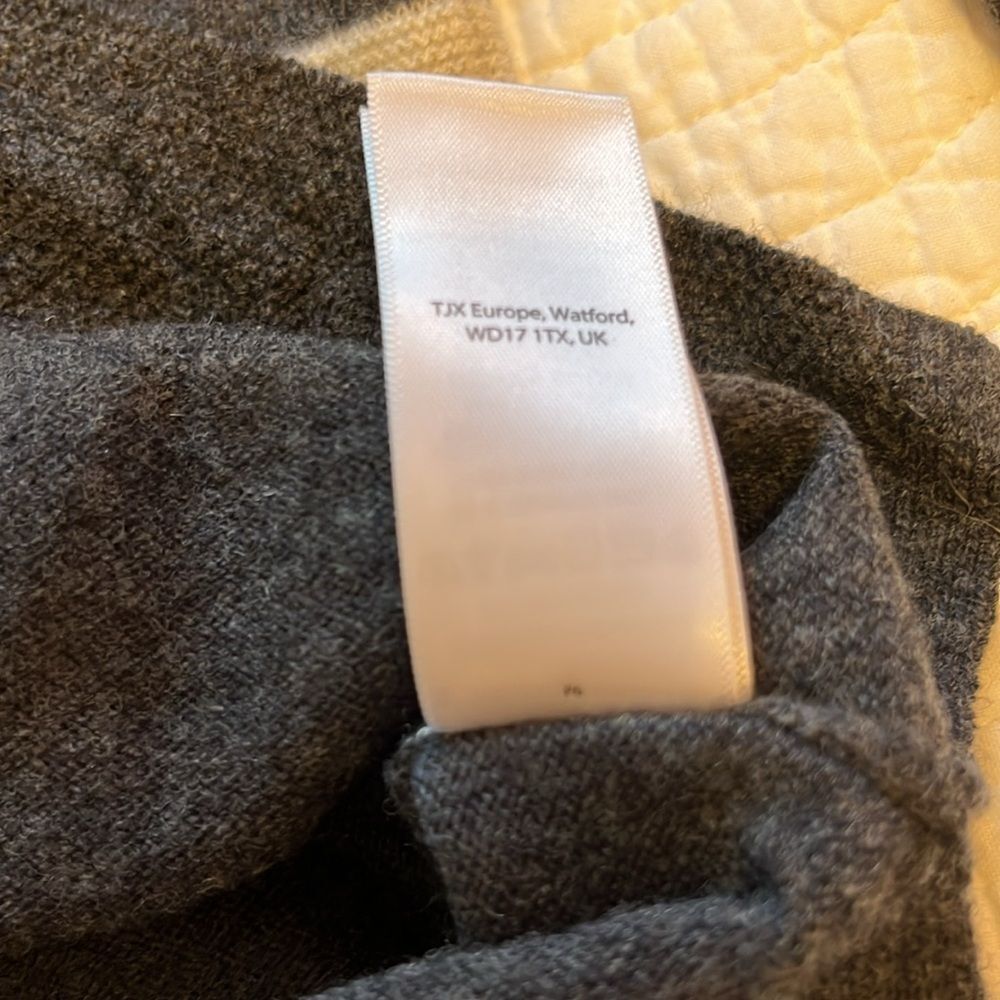 C&C California Merino Wool Pullover Sweater Gray Striped Sz XS Preppy Boho Work - Picture 8 of 8